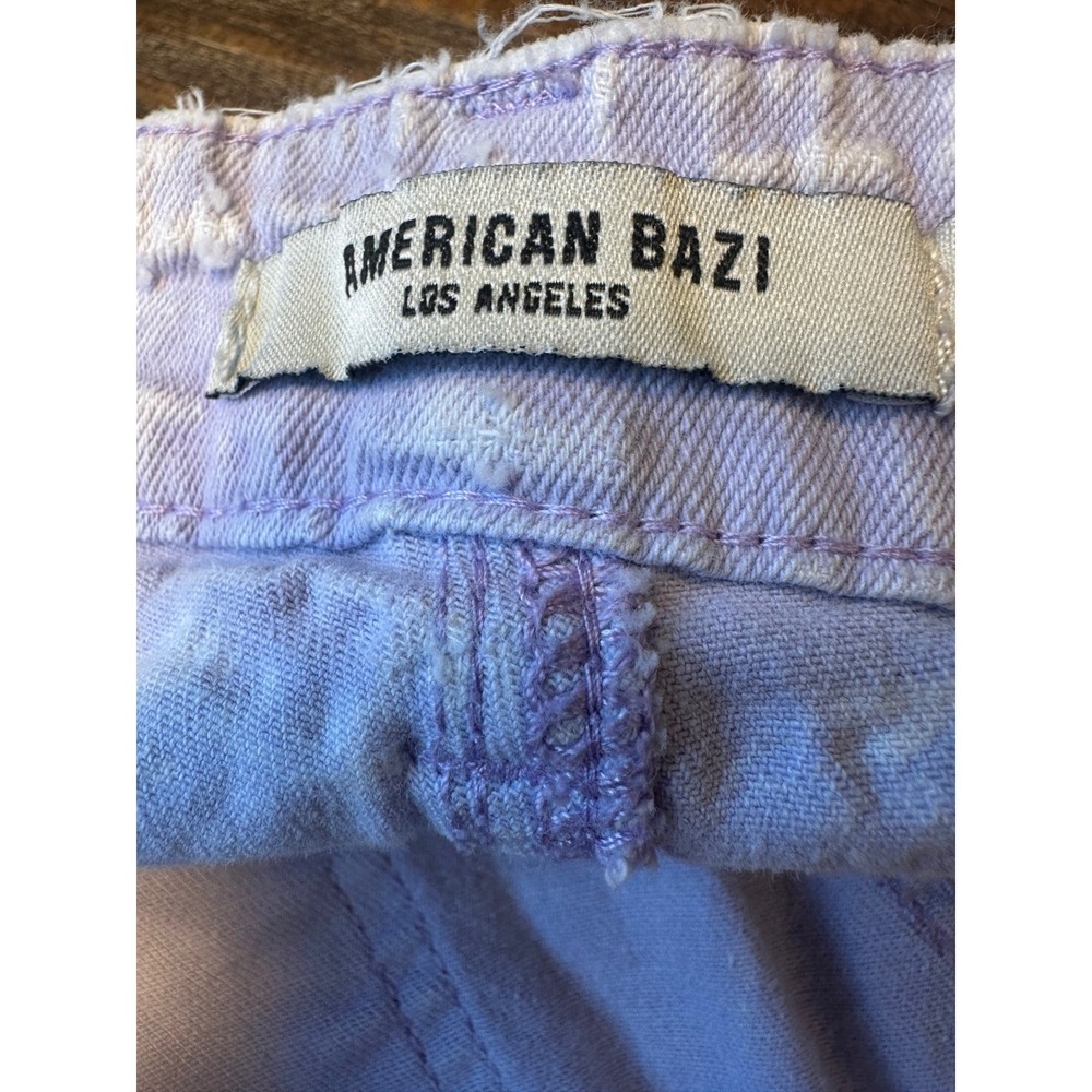 AMERICAN BAZI Lilac Purple Acid Wash Cargo Pants Streetwear Size Large‎ - Picture 8 of 14